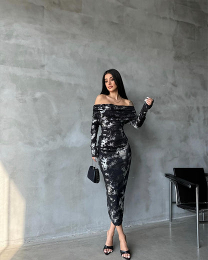 Robe luxueuse - noir argent