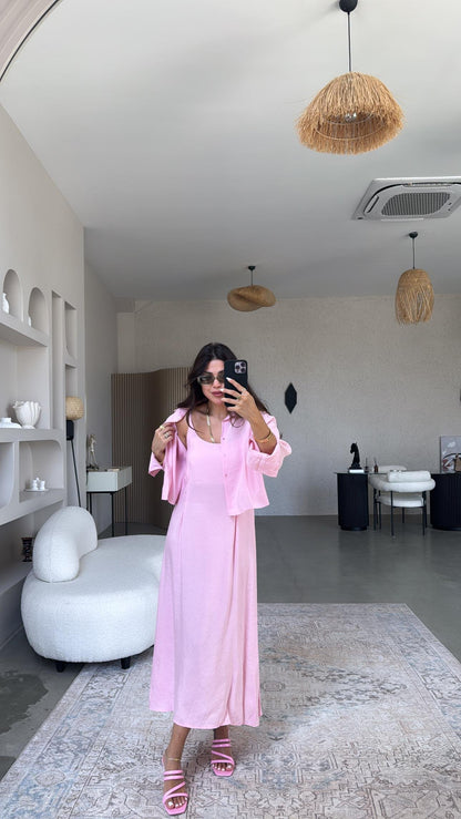 Ensemble minimaliste– robe & surchemise