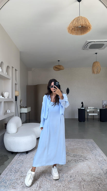 Ensemble minimaliste– robe & surchemise