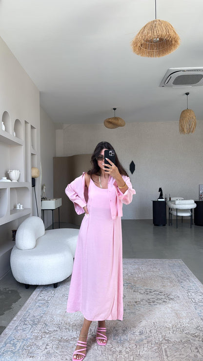 Ensemble minimaliste– robe & surchemise