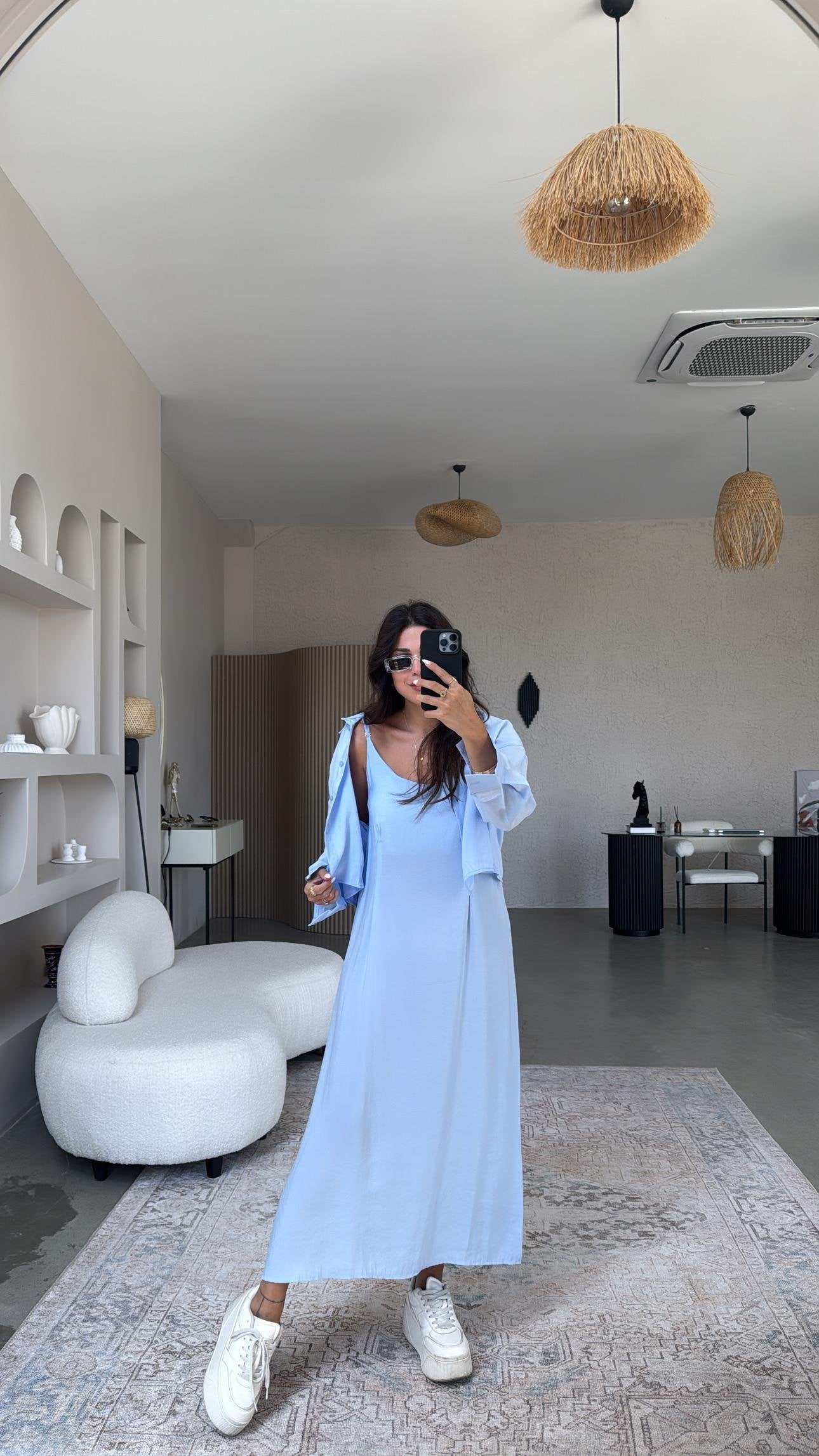 Ensemble minimaliste– robe & surchemise