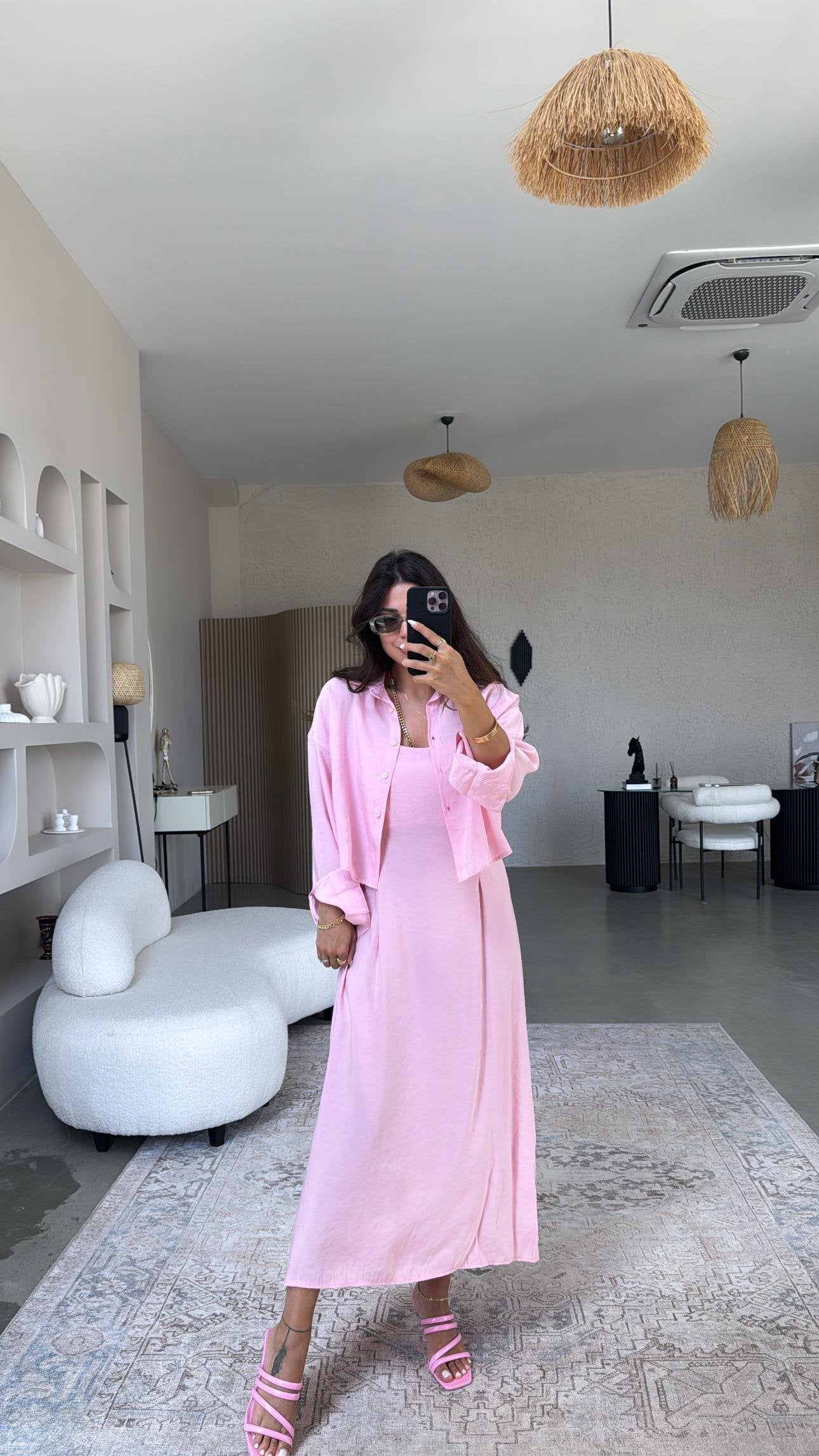 Ensemble minimaliste– robe & surchemise