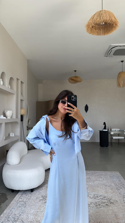 Ensemble minimaliste– robe & surchemise