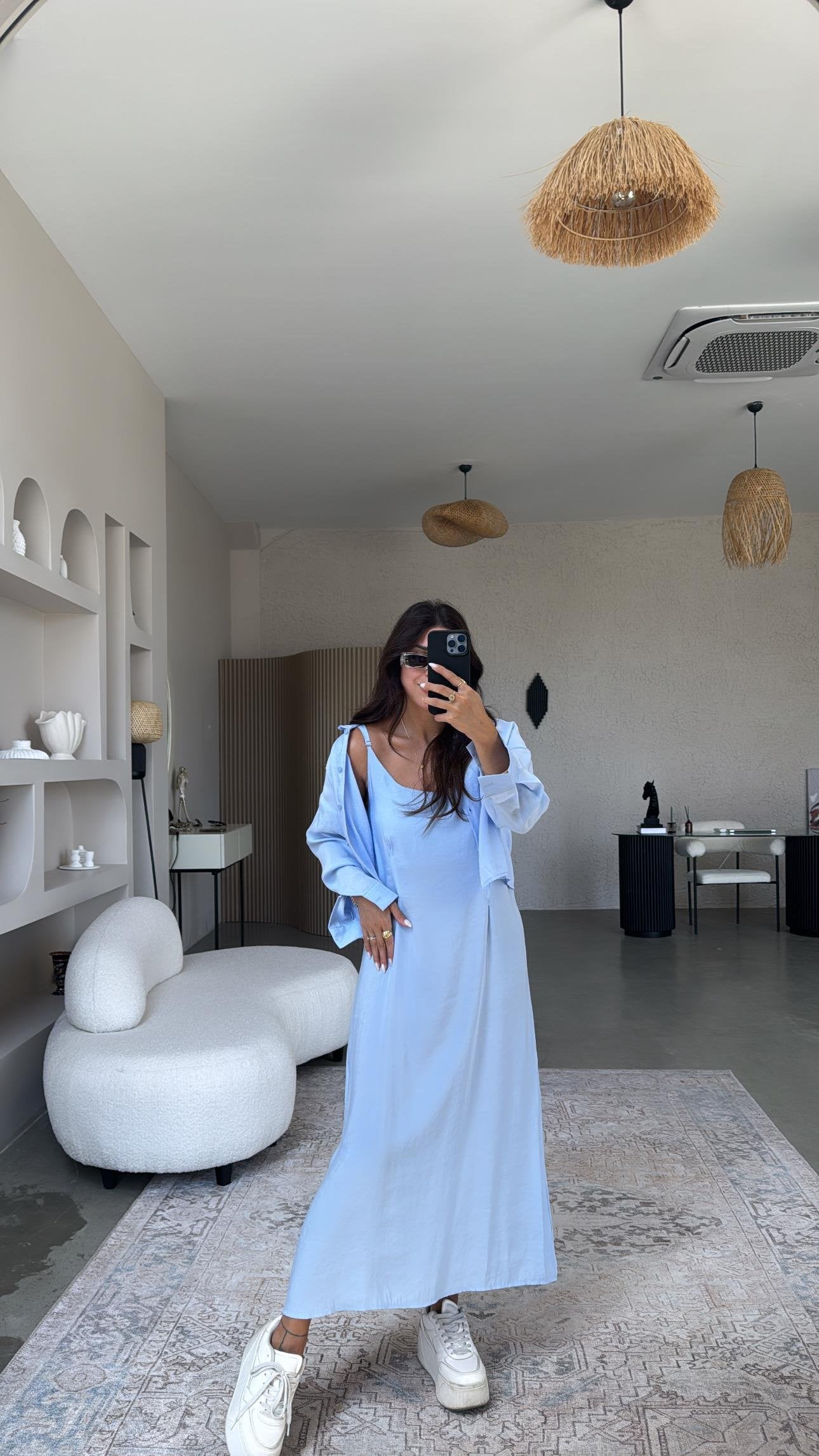 Ensemble minimaliste– robe & surchemise