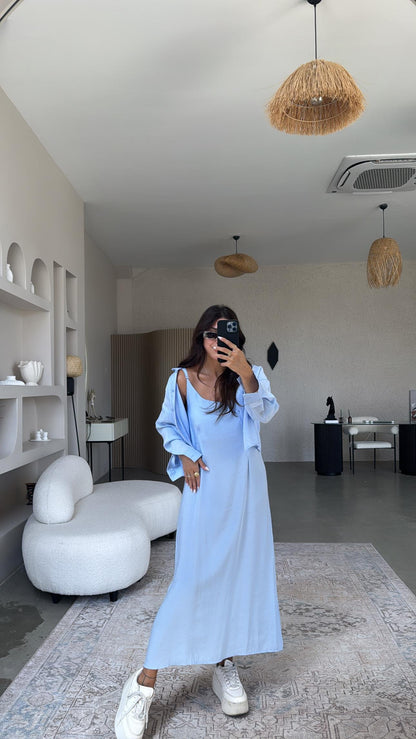 Ensemble minimaliste– robe & surchemise