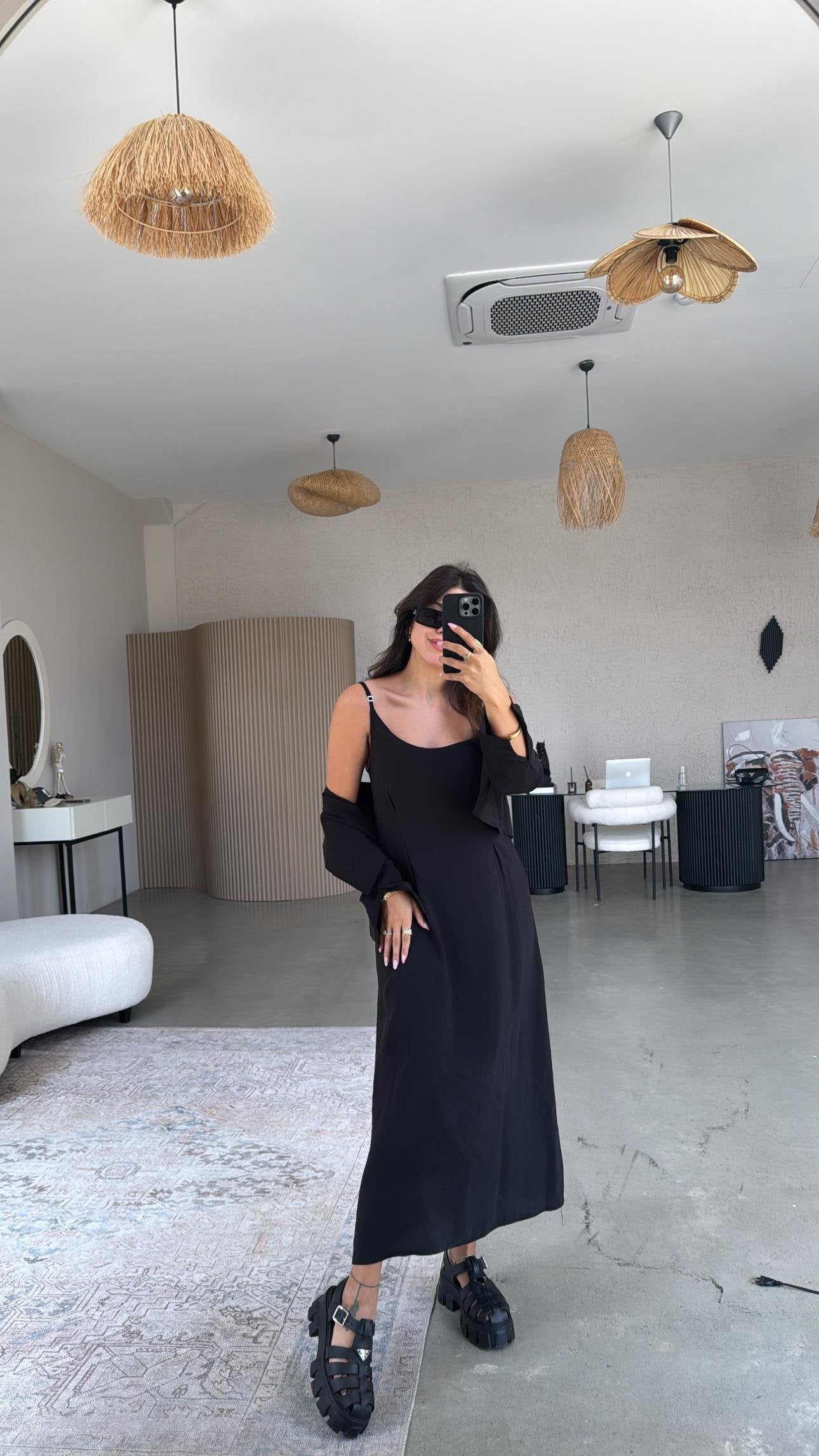 Ensemble minimaliste– robe & surchemise